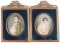 19C Miniature Napoleon & Josephine Portraits