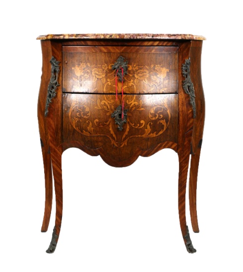 French Louis XV Style Bombe Commode