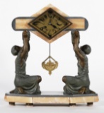 Antique Figural French Art Deco Clock