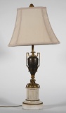 Bronze & Marble Urn Table Lamp