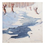 EUGEN CHRIEN, Winter Scene, O/C