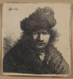 REMBRANDT, Self Portrait Etching