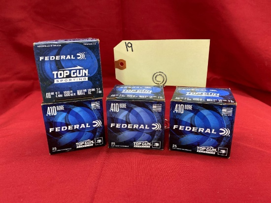 FEDERAL TOP GUN, 410 GA, 7 1/2 SHOT (X4)