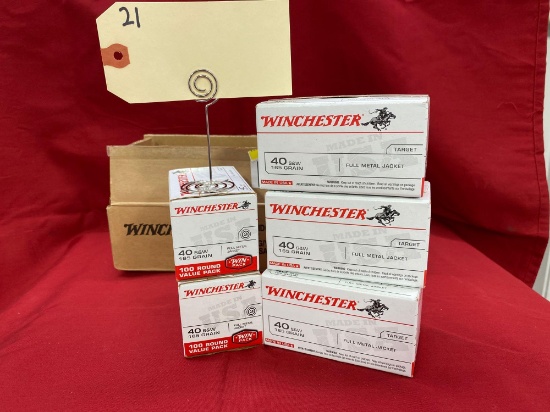 WINCHESTER 40 CAL, S & W, 500 ROUND CASE