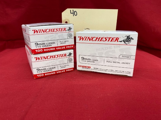 WINCHESTER 9MM, 100 ROUND PACKS (X3)