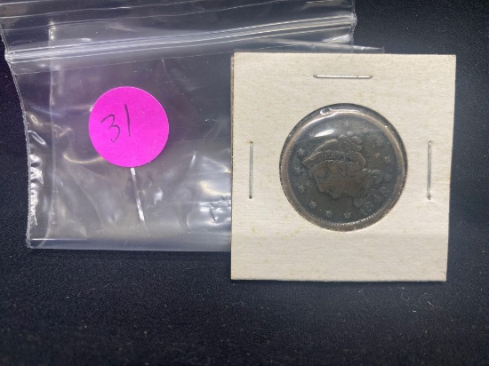 1848 BRAIDED HAIR LARGE PENNY