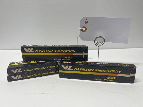 VL CASESLESS AMMUNITION 22 CAL 100 ROUND PACKS (X5)