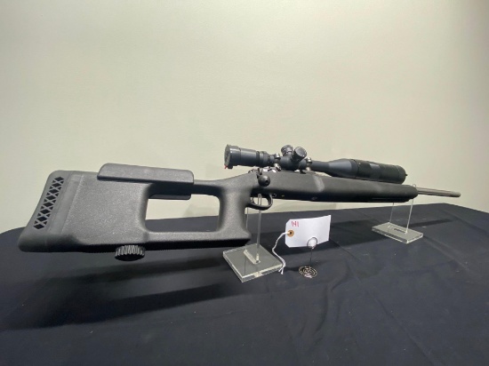 SAVAGE MODEL 12 22-250 CAL STAINLESS HEAVY FLUTED BARREL WITH SPRINGFIELD ARMORY 6X20X56 MILL DOT