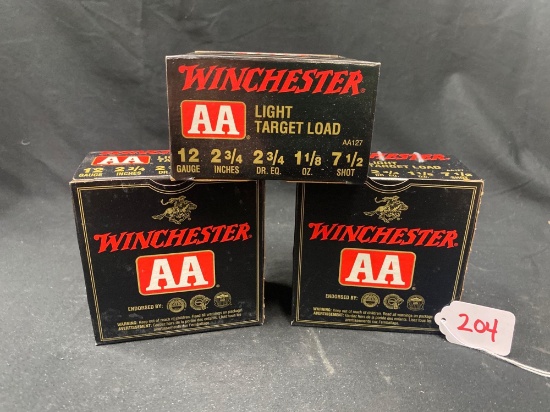 WINCHESTER AA 12 GA NO 7 1/2 SHOT (X3)