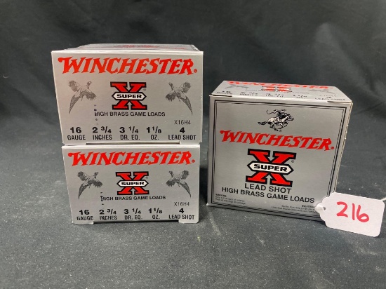WINCHESTER 16 GA NO 4 SHOT HI BRASS (X3)