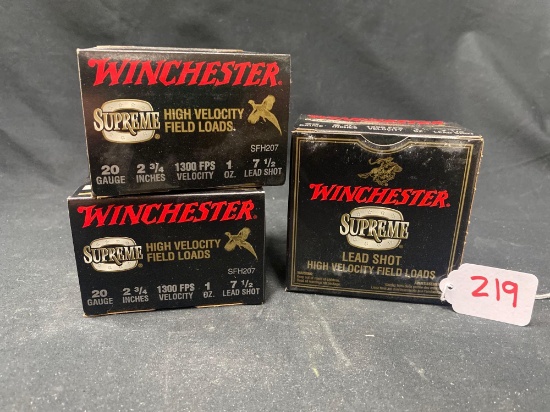 WINCHESTER 20 GA NO 7 1/2 SHOT (X3)