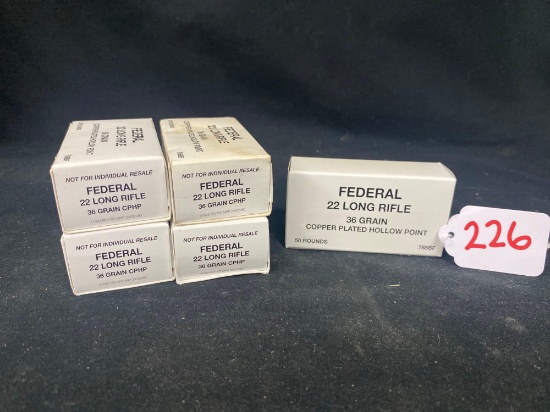 FEDERAL 22 CAL HOLLOW POINT PROMOTIONAL SHELLS (X5)