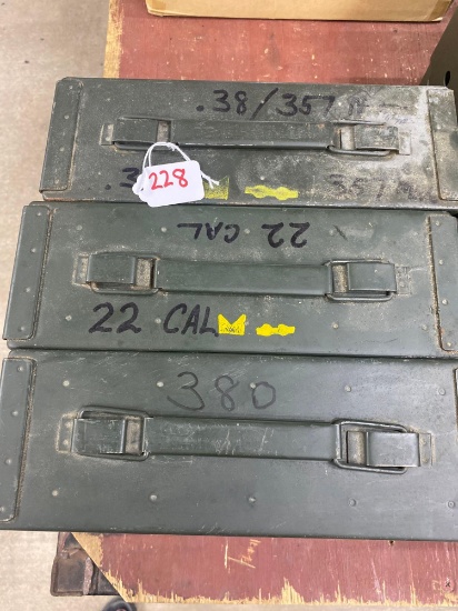 3 METAL AMMO CANS (X3)