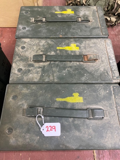 3 METAL AMMO CANS (X3)