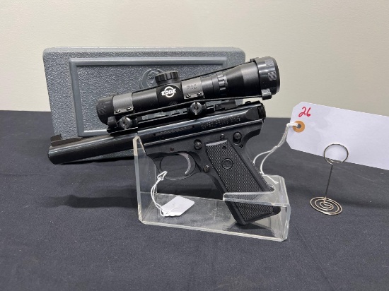 RUGER MARK III 22/45 TARGET 22 CAL WITH SCOPE IN BOX SN#272-76037