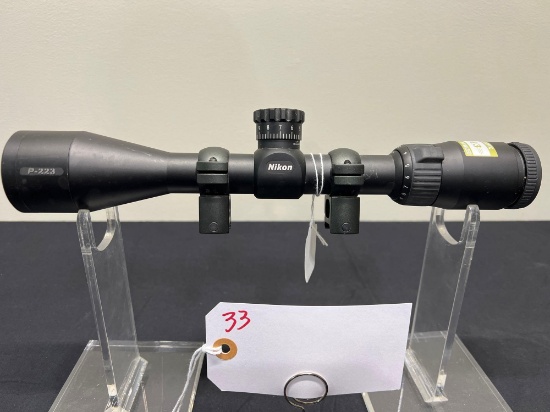 NIKON MODEL P-223 3X9X40 SCOPE WITH RINGS