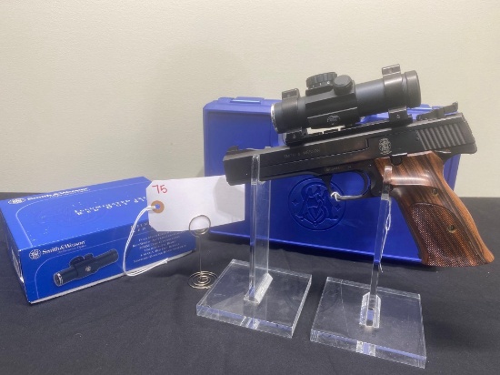 SMITH & WESSON MODEL 41 TARGET PERFORMANCE SHOP 22 CAL WITH 30 MM SCOPE NIB SN#UBD2441