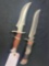 2 LARGE FIXED BLADE KNIVES - NO SHEATHS (X1)