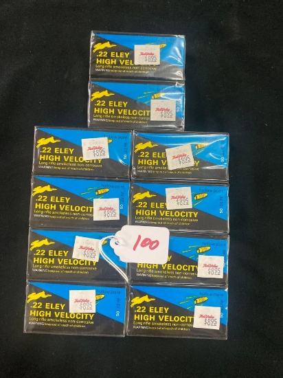 ELEY 22 CAL LONG RIFLE HOLLOW POINT 500 ROUND BRICK (X1)