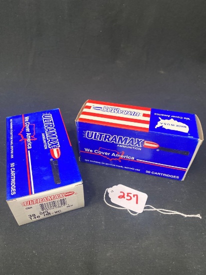 ULTRA MAX 38 SPECIAL HOLLOW POINT WAD CUTTER (X2)