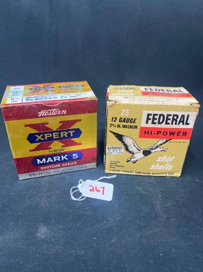 WESTERN AND FEDERAL 12 GA NO 4 AND NO 7 1/2 SHOT (X2)