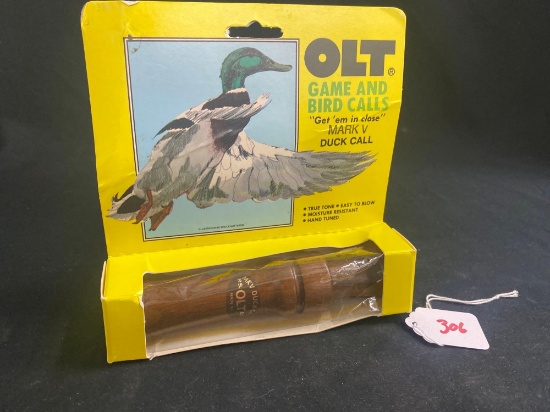 P.S. OLT MARK V DUCK CALL LONG BARREL NIB