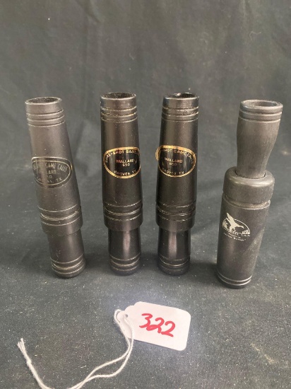 4 DUCK CALLS 3- SURE SHOT MALLARD 650 - US WATERFOWL