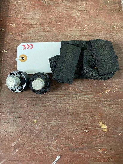 2 SPEED LOADERS FOR 357 MAG COLT PYTHON WITH POUCH (X1)