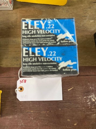 ELEY HI VELOCITY 22 LONG RIFLE HOLLOW POINT 500 ROUND BRICK (X1)