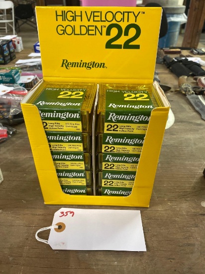 REMINGTON 22 CAL HOLLOW POINT 10 BOXES IN DISPLAY BOX (X10)