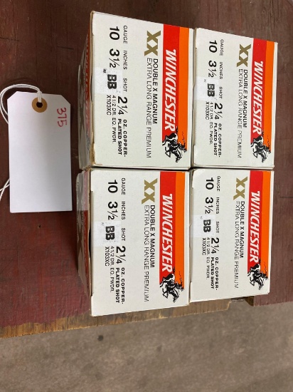 WINCHESTER 10 GA 3 1/2 IN NO BB SHOT LEAD COPPER PLATED (X4)