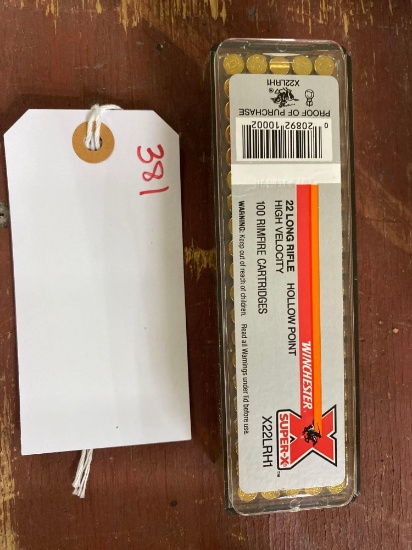WINCHESTER 22 CAL LONG RIFLE HOLLOW POINT 100 ROUND PACK (X1)