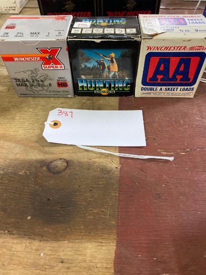 WINCHESTER AND NOBLE 28 GA NO 8 AND NO 9 SHOT (X3)