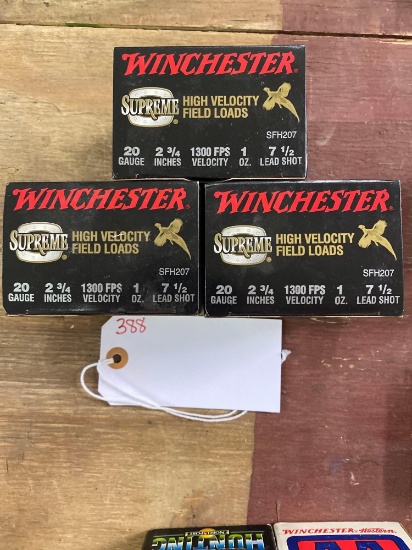 WINCHESTER 20 GA 7 1/2 SHOT (X3)