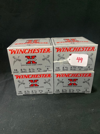 WINCHESTER 16 GA NO 4 SHOT HIGH BRASS (X4)