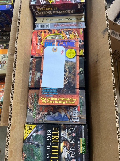BOX OF DEER HUNTING VHS TAPES