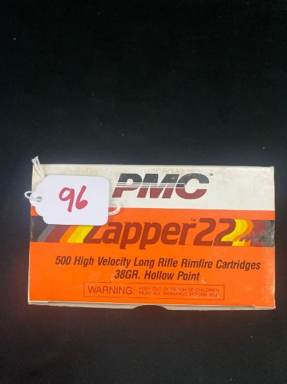 PMC ZAPPER 22 CAL LONG RIFLE HOLLOW POINT 500 ROUND BRICK (X1)