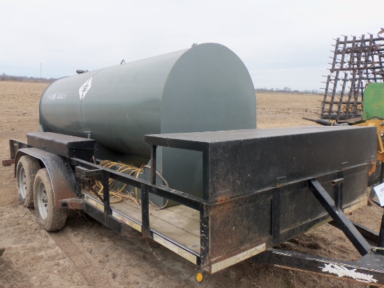 Fuel Tank, 2 axle Trailer & Pump