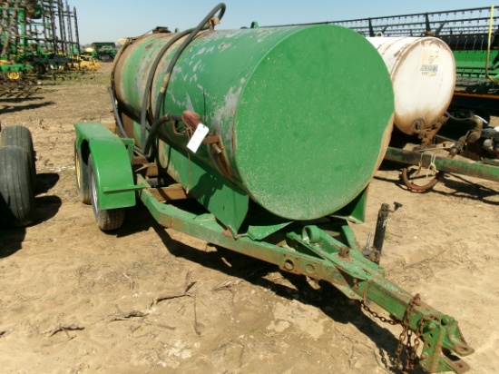 Tandem Axle Trailer, w/apx 1000 gal Fuel Tank & Pump