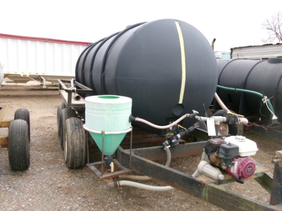 Triple Axle Trailer, Tank, Pump  Mixing Vat & Motor