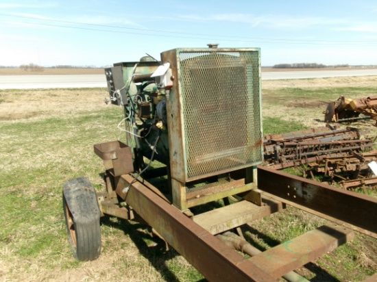 John Deere Power Unit & Trailer, salvage