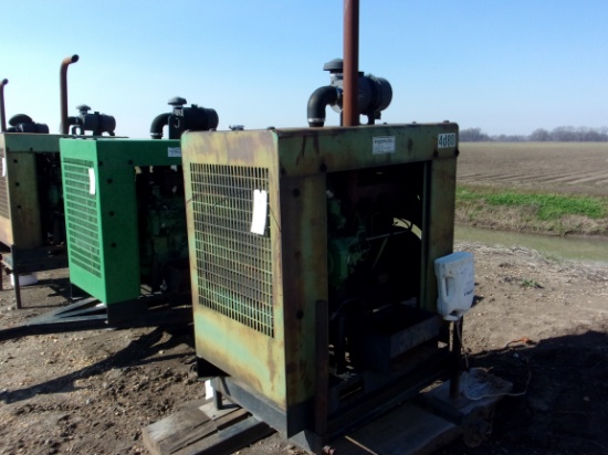 John Deere 4d80 Power Unit & Trailer, showing apx 4551 hrs, #732895