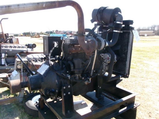 Isuzu 4 cyl Power Unit & Stand, showing apx 2538 hrs, #339833