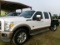 2013 Ford F250 4 door Super Duty Truck w/metal utility bed, #GEB55416