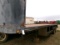 Apx 40' Flat Bed Metal Trailer w/rear platform & side open storage