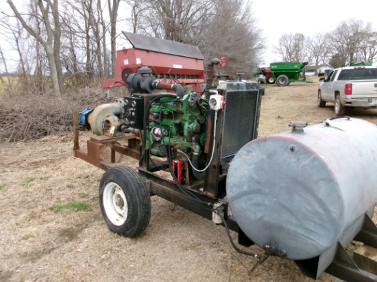 John Deere 4045D Power Unit, Tank, Trailer & Relift, #096413