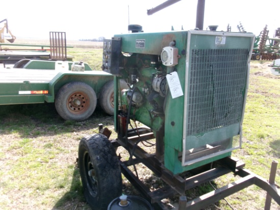 John Deere 4039d Power Unit & Trailer, showing 5345 hrs, #446304