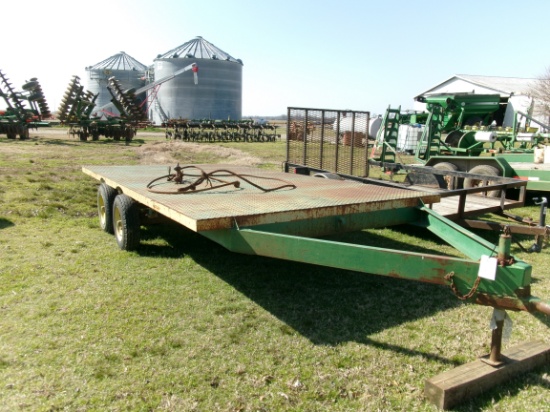 Apx 16' Tandem Axle Flat Floor Metal Trailer