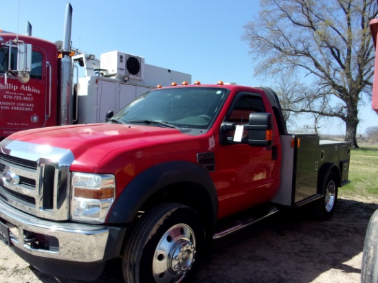 2008 Ford F450 Single Cab Diesel Single Axle Dual Wheel w/CM Service Bed, apx 52,682 miles, #ED67489