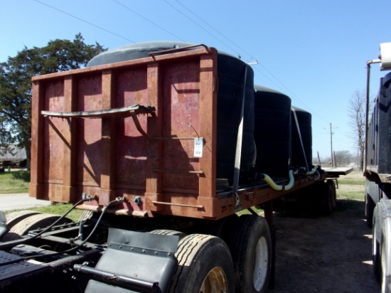 1981 Nabors Flat Bed Tandem Axle Nurse Trailer, 3 Poly Tanks-No Pump, #1000243
